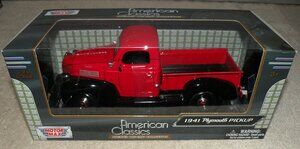 Motor Max American Classics Premium Die Cast Coll. 1941 Plymouth Pickup Red NIB